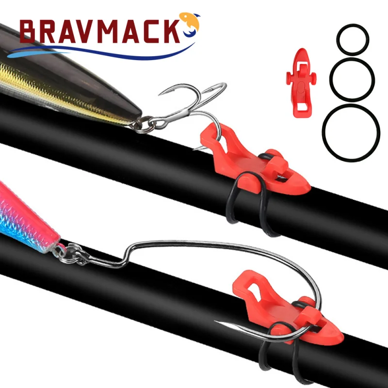 10 unids/lote caña de pescar gancho Keeper-anillo de silicona seguro Iso Hold cebo señuelos y plantillas para una pesca segura y fácil