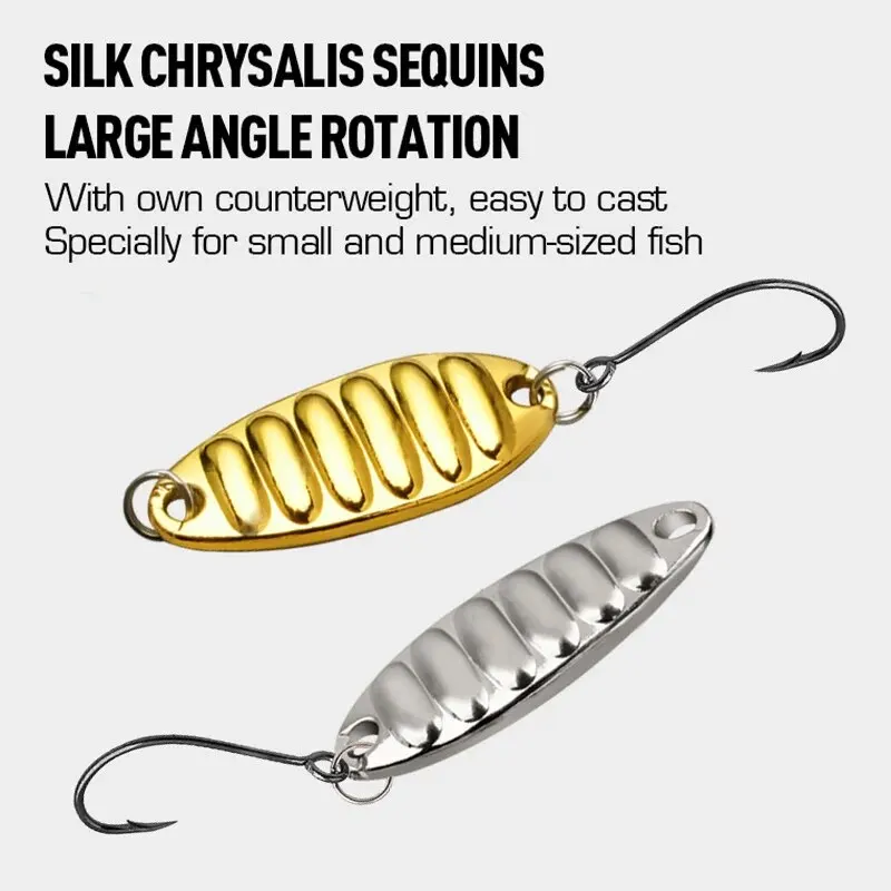 KINGDOM 6 unids/lote cebo de pesca señuelo cuchara de Metal 1,5g 2,5g 3,5g revestimiento reflectante para trucha lubina lentejuelas Spinner cuchara cebo duro - imagen 3