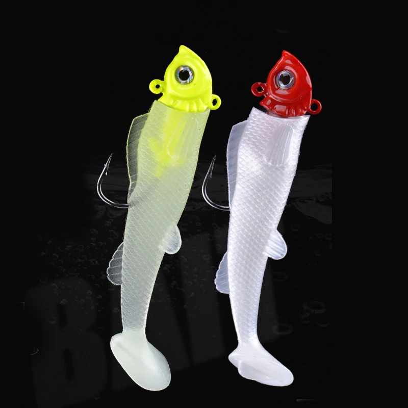 Señuelo de pesca suave, cebo de plomo, pez 3D, engranaje de cebo, Swimbait, pececillo para Crankbait, aparejos de arrastre, 9g, 15g - imagen 2