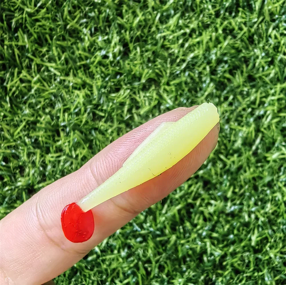 12 Uds TPR flotante Mini señuelo de Pesca suave 0,5g/40mm pequeño cebo Ttail Wobbler Isca Pesca aparejos de Pesca artificiales - imagen 3