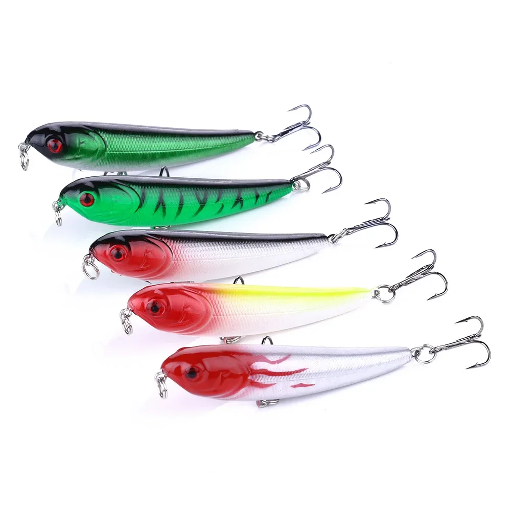 Señuelos de Pesca con lápiz Topwater, 70mm, 5,7g, para caminar al perro, Wobblers, cebos duros artificiales para lubina, trucha, equipo de Swimbait - imagen 2