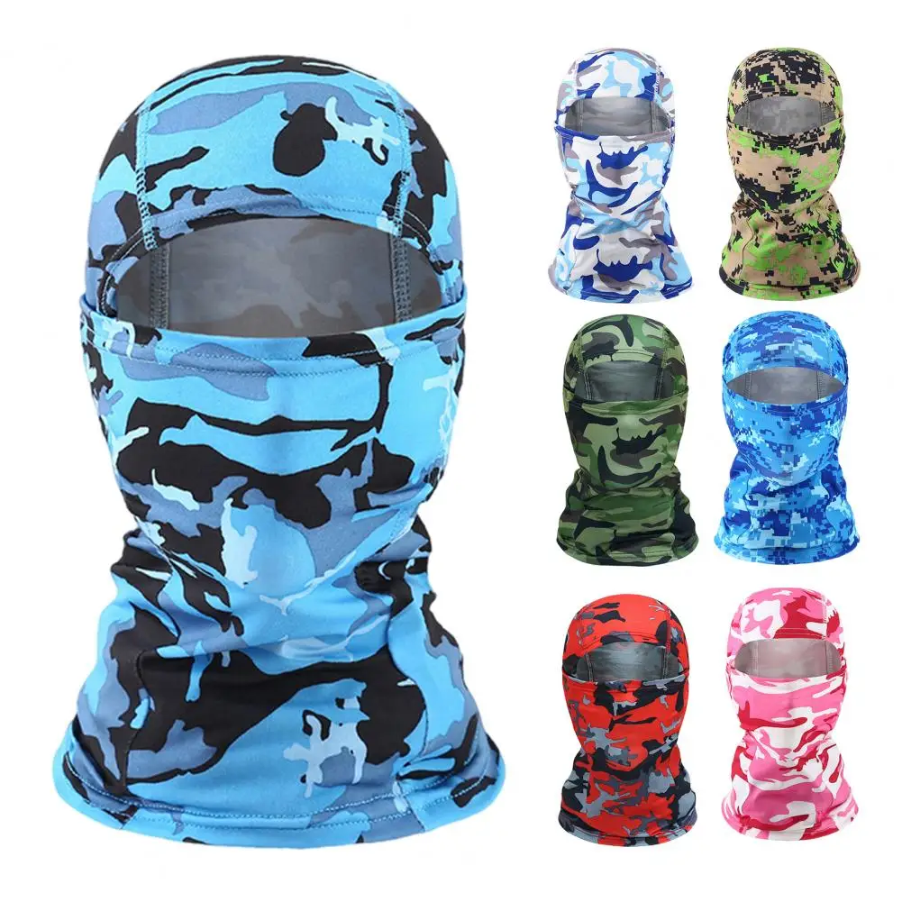 Protector facial de ciclista de camuflaje, polaina para el cuello, protección UV, forro transpirable para casco de ciclismo, Bandana, pasamontañas, bufanda para el cuello, protección facial