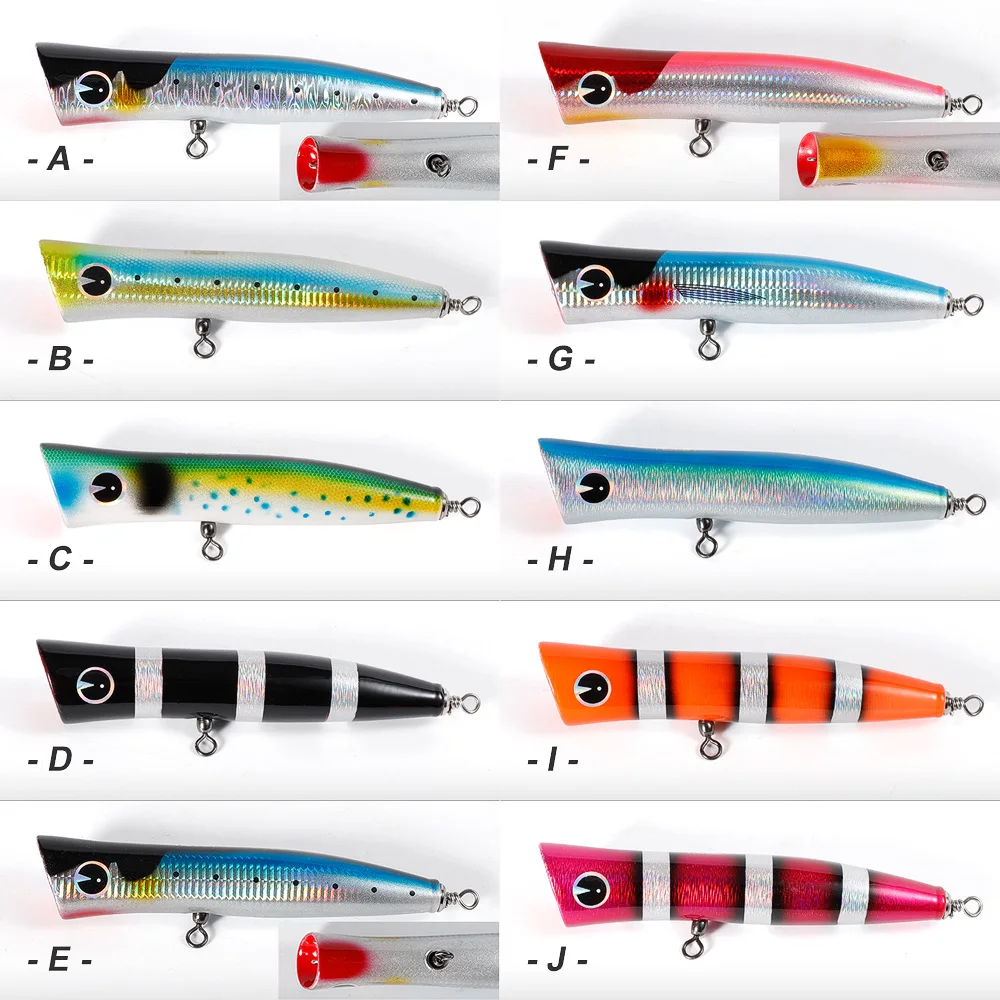 Noeby-Popper de madera artificial para pesca en agua salada, 18cm, 70-78g, copa profunda, superficie del océano, cebo duro, atún GT, gran juego - imagen 3