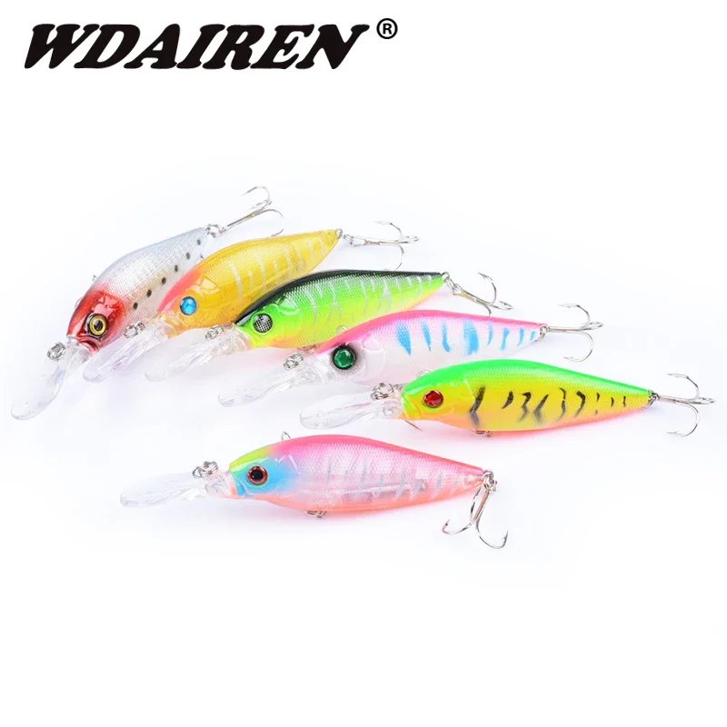 Señuelo de Pesca flotante Wobblers, 11cm, 11,5g, cebo duro Artificial, señuelos para lubina, Crankbait, Lucio, anzuelos triples, aparejos de Pesca, 1 ud. - imagen 4
