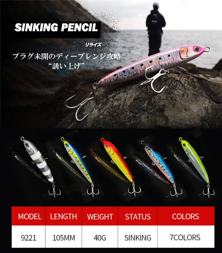 Los lápices de hundimiento se sumergen en el éxito de la pesca con señuelos versátiles y duraderos
