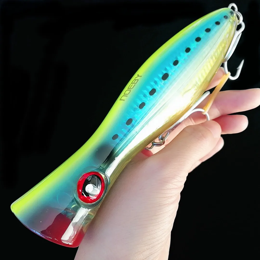 Noeby-señuelo de pesca 2 piezas Popper, cebo duro Artificial de agua salada para aparejos de pesca GT, 120mm, 43g, 160mm, 78g - imagen 2