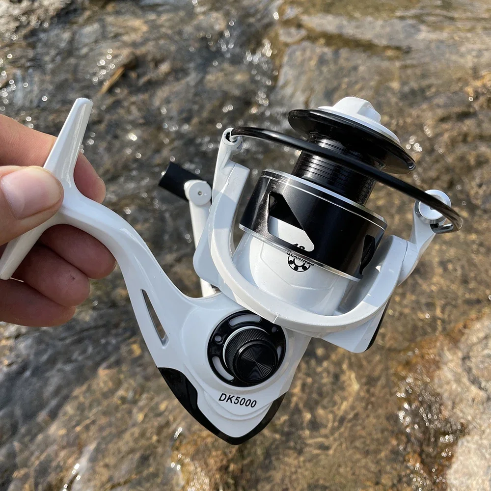 Carrete giratorio ultraligero de pesca, aparejos de pesca de carpa, Serie 2000-7000, 10KG - imagen 5