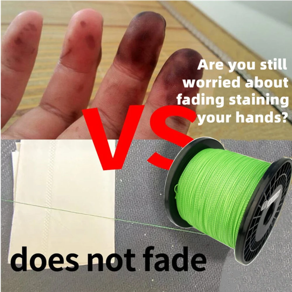 Warknife-línea de pesca multifilamento, 8 líneas trenzadas, 1500M, PE japonés, hebras superfuertes, 8x, multifilamento, 6-300LB, 8X - imagen 3