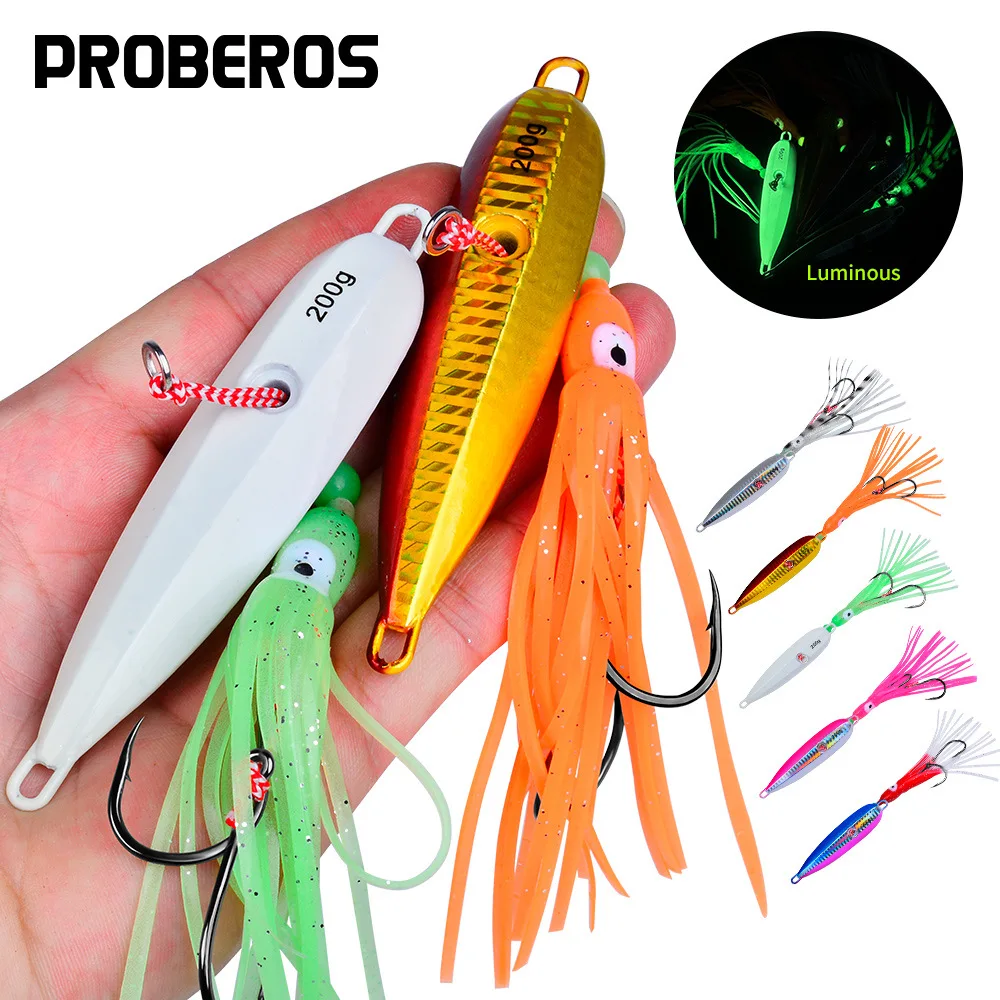 Inchiku Jig Señuelo Lento – Anzuelo Calamar Luminoso Agua Salada