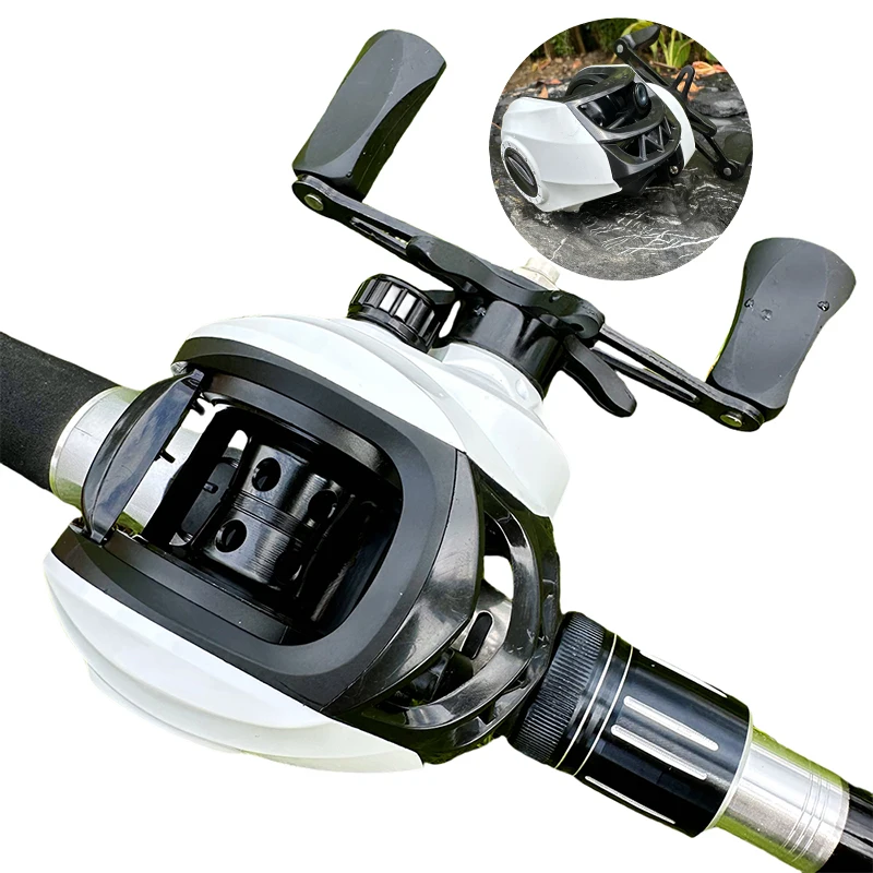 Carrete baitcasting carbono freno magnético ambidiestro ligero