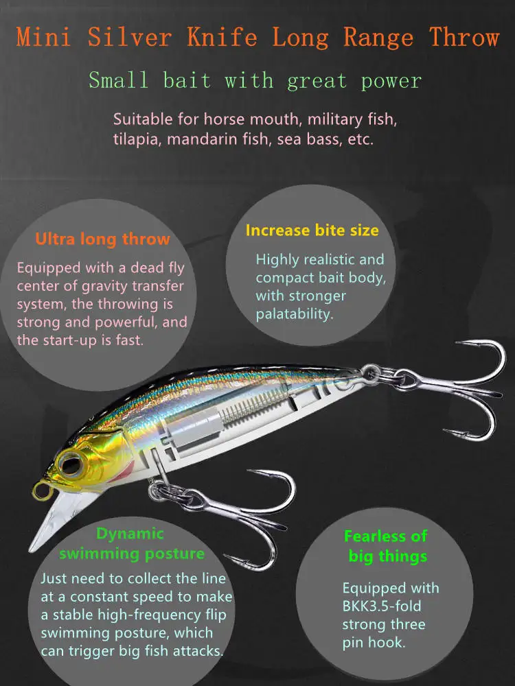 2025 nuevo 2 uds EWE Yindao MINI señuelo de pesca de pececillo hundido de largo alcance 3,8g/4,2g/5,7g/6g Wobbler Artificial cebo duro para lubina - imagen 4