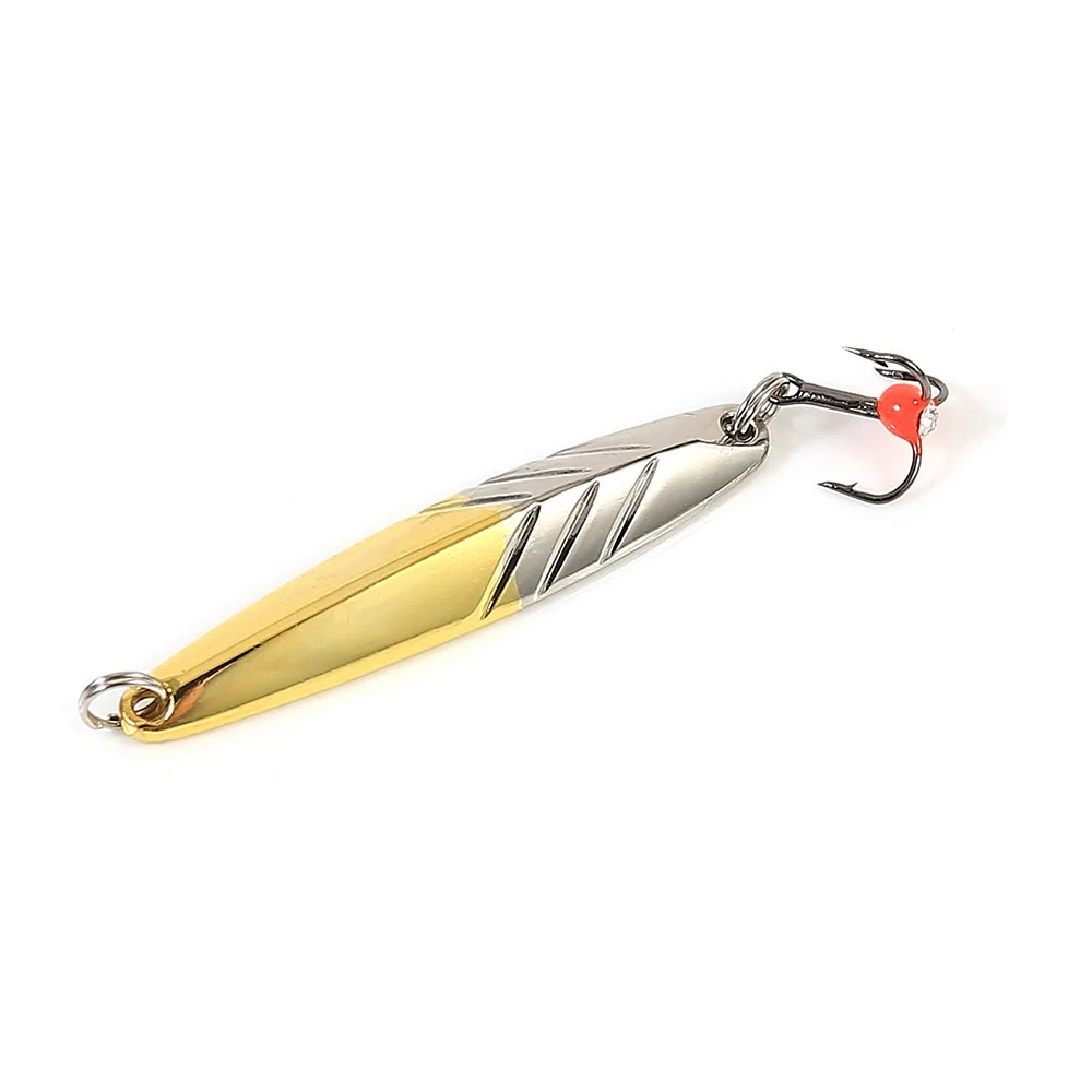 FTK-señuelo de Pesca de hielo para invierno, 1 Uds., 5g/10g/15g, equilibradores, señuelo de Pesca duro, cuchara, aparejos de Pesca de Metal, anzuelo triple - imagen 5
