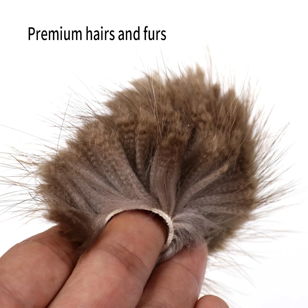 WIFREO-pelo de castor de Color Natural, doblaje flotante para moscas secas, moscas emergentes, Nymph, Mayfly, atado de trucha, pesca con mosca, 5x5cm - imagen 5