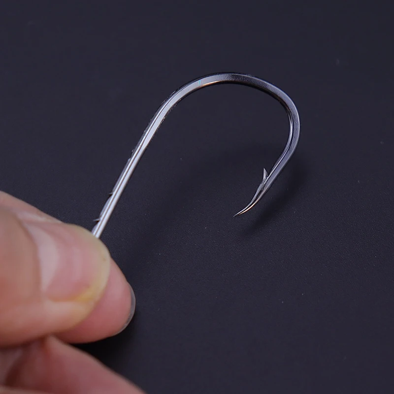 Anzuelos doble acero carbono con púas para playa y cebo vivo - imagen 2