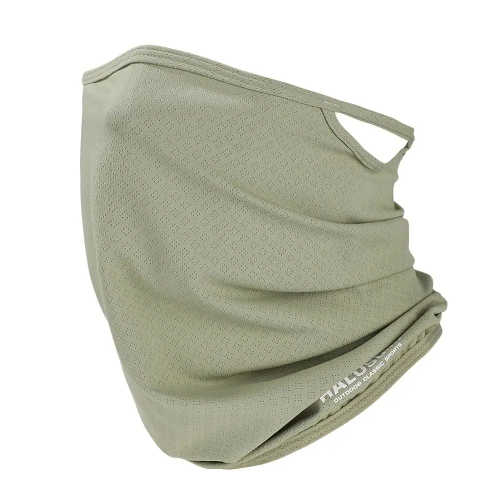 Bandana de seda helada para ciclismo, protección solar UV a prueba de viento, polaina para el cuello, deporte, transpirable, bufanda de tubo fresco para pesca - imagen 2