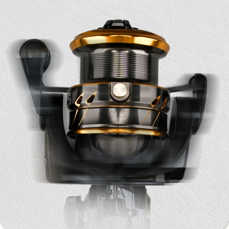 Rueda de pesca giratoria totalmente metálica, relación de engranaje 6,4: 1, 5 + 1BB, arrastre máximo de 8-10kg, balancín de Metal, agua dulce, agua salada, pesca en barco de mar - imagen 4