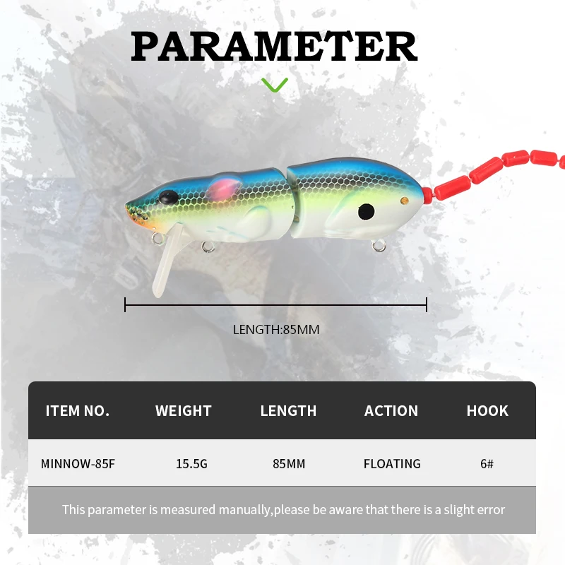 MAGIC WORKS-señuelo de pesca flotante, cebo duro para agua dulce, carpa, lubina negra Artificial, aparejos de pesca, 85mm, 15,5g, 1 piezas - imagen 2