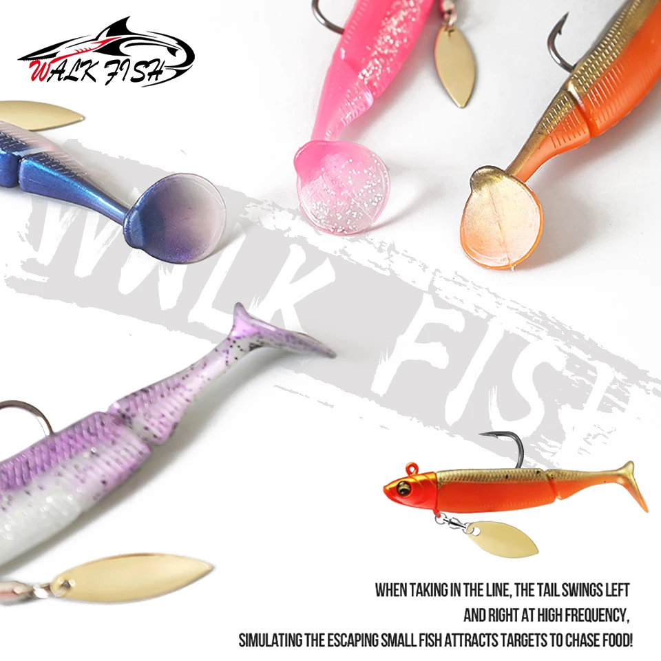 WALK FISH Señuelos de pesca Jig Head Wobbler Silicona - imagen 5