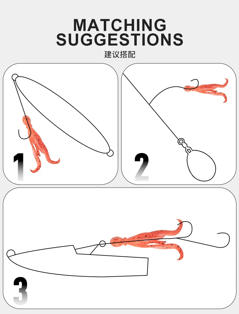 Señuelo OBSESSION en mano mostrando flexibilidad del material