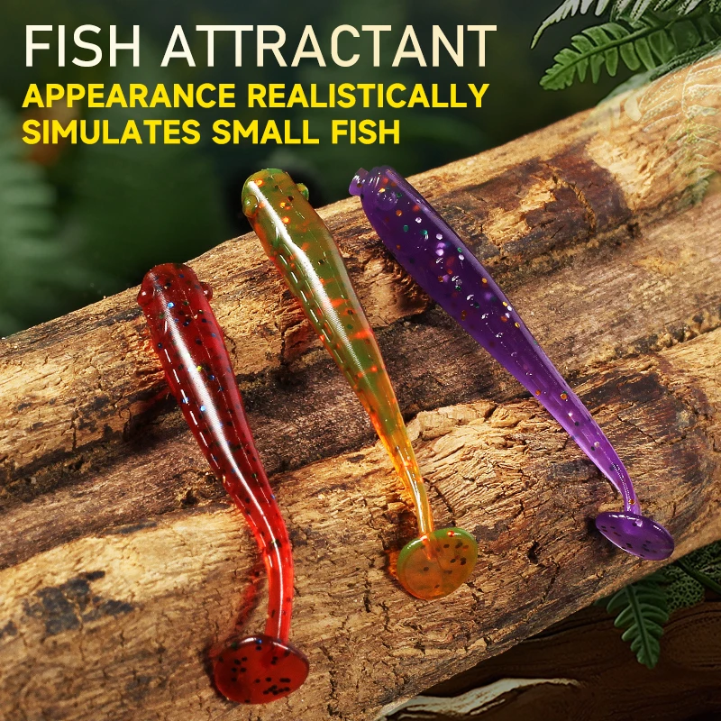 Cebo suave supercontinente, nuevo pececillo, 4cm/30 Uds., 2,7 cm/50 Uds., Señuelos de pesca que se hunden, cebo tremor, señuelo de pesca suave, señuelo de gusanos de pescado - imagen 4