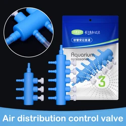 Válvula de Control de distribución de aire, desviador de bomba de oxígeno para acuario, distribuidor de oxigenación, conector de drenaje de Gas, 10 ~ 100 Uds.