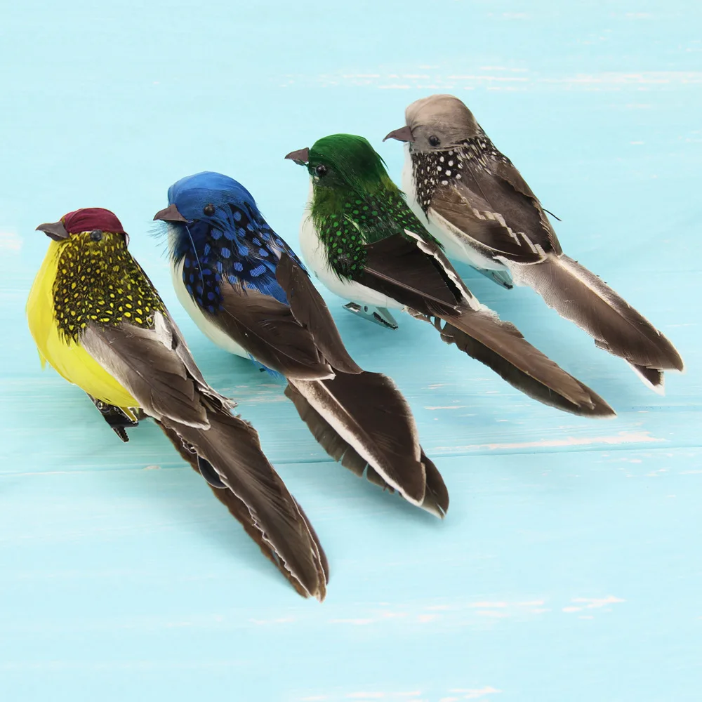 Plumas artificiales multicolores para decoración