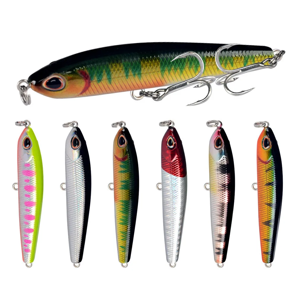 Señuelo de pesca hundido con lápiz, pesas de 7,5 cm, 9g, aparejos de pesca de lubina, accesorios de pesca, señuelos de agua salada, cebo para peces, señuelo de curricán, 1 ud. - imagen 3