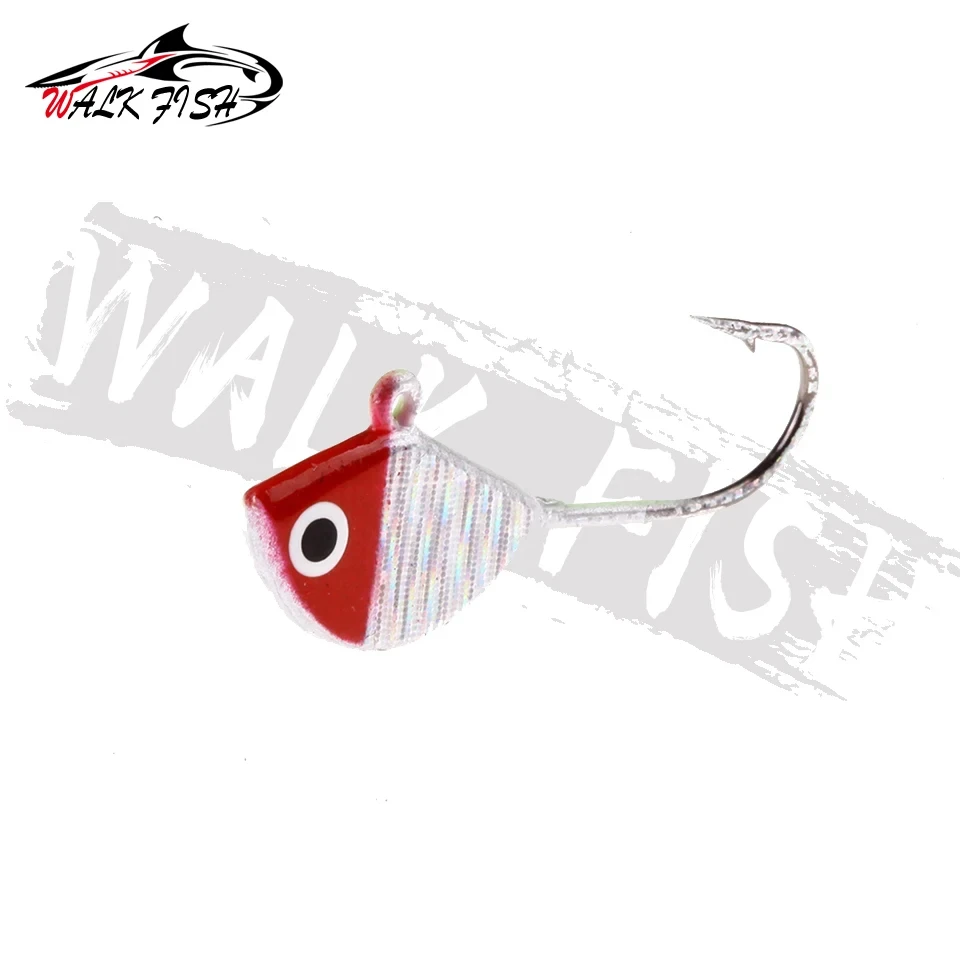 WALK FISH-señuelo de pesca de hielo, anzuelo de Metal con cabeza de plomo, 2,5 cm, 2,3g, lote de 4 unidades - imagen 4