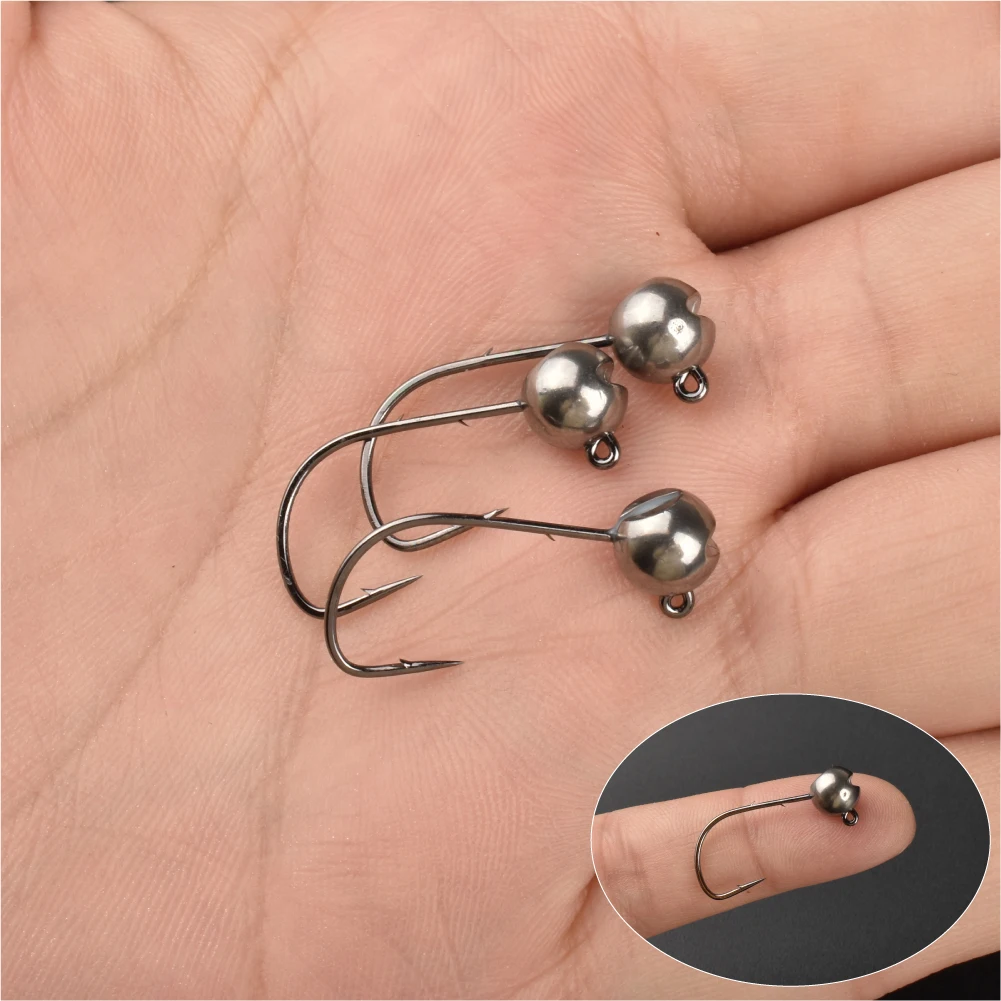 Gancho de cabeza de anzuelo redondo Elite TG, 1g ~ 3g de Jigging lento Bluegill Crappie Rockfish señuelo suave gancho MANTIS AJING - imagen 3