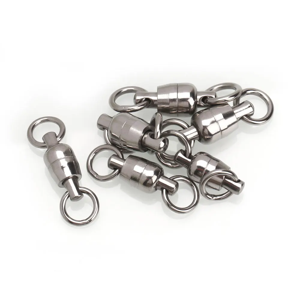 Bimoo-Anillo giratorio de rodamiento de bolas de acero inoxidable, Conector de pesca de agua dulce y salada, señuelo de cebo para curricán, 3 unidades - imagen 5