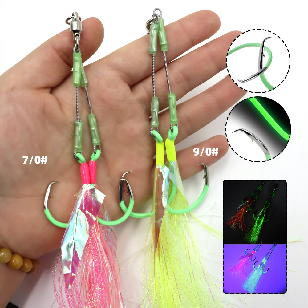 Jig luminoso ZYZHE con círculo y alambre de acero para pesca marina - imagen 5
