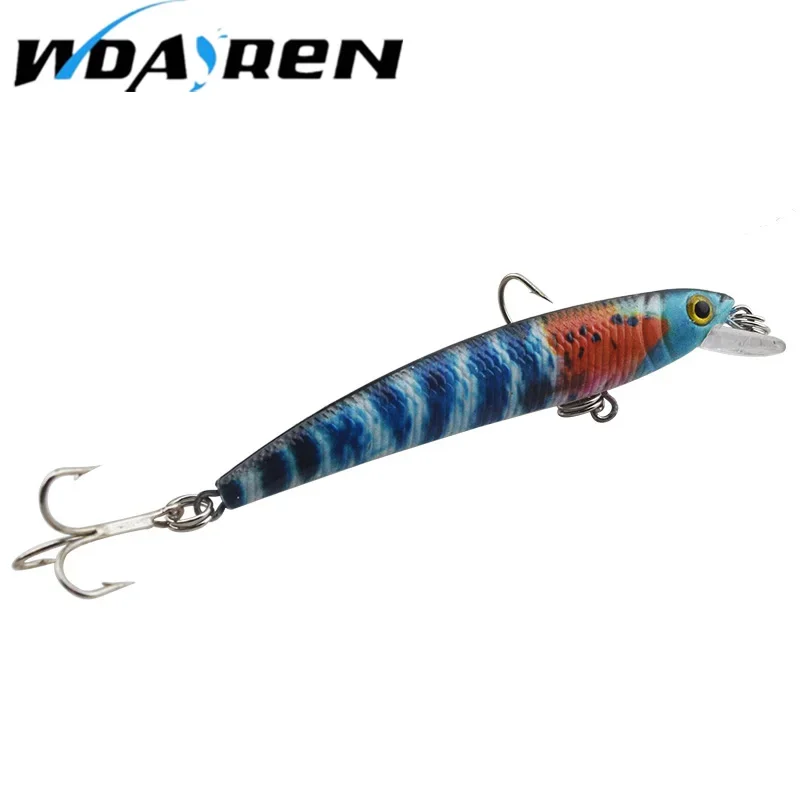 Señuelo de pesca Minnow, 5,6g, 7,5 cm, ojo 3D, cebo de plástico Artificial con anzuelo, Swimbait, Crankbait, carpa, perca, aparejos de pesca, 1 ud. - imagen 4