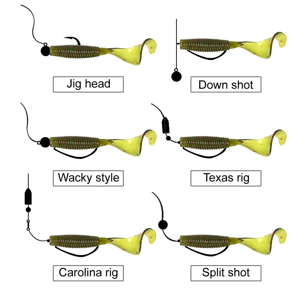 ILURE-señuelo de pesca de silicona Artificial, cebo suave de 120 piezas, 4cm, 0,4g, gusano, Swimbait, lubina, Carpa, Trucha, aparejos Wobblers - imagen 4