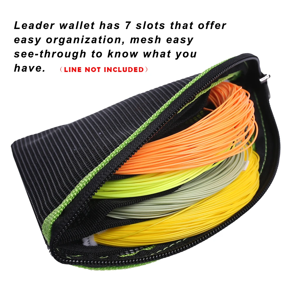 Bolsa de almacenamiento de línea de pesca con mosca, estuche tipo Tippet, Red como líder, Tippet, 7 ranuras, paquete de línea de pesca, cartera, bolsa de aparejos de pesca - imagen 4