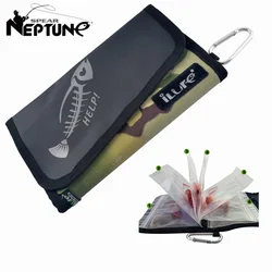 Bolsa de almacenamiento de señuelos de pesca multicapa, bolsas de cebo impermeables, estuche de cebo suave portátil, aparejos de pesca Baitcasting, bolsa de viaje