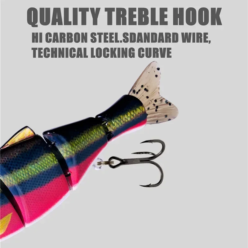 GREENSPIDER nuevo 110mm 18,5g cebo multiarticulado cuerpo duro hundimiento lento Lucio pesca cebo aparejos Swimbait Señuelos de Pesca - imagen 3