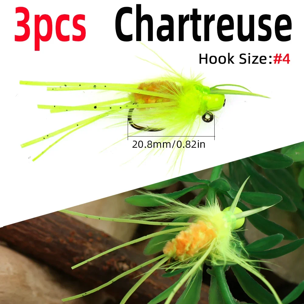 3pcs Chartreuse
