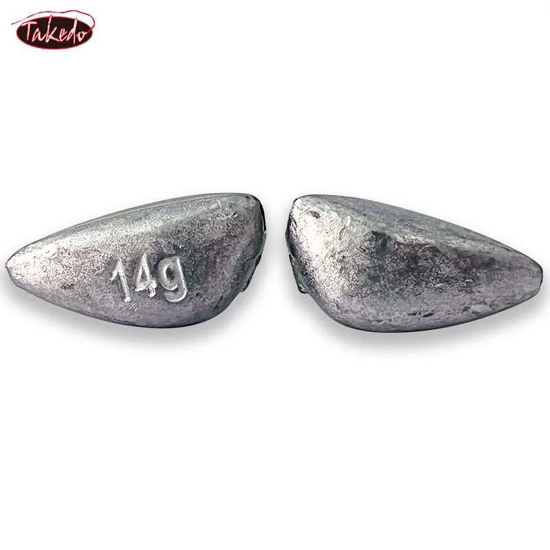 TAKEDO 1 caja FD06 plomo de pesca de Metal 3,5G-14G colgante de inserción de plomo peso de pesca accesorios de pesca todo para pesca - imagen 4