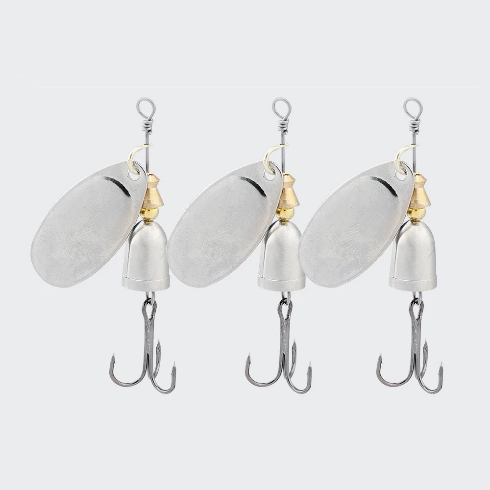 Señuelo de pesca giratorio de Metal, anzuelo giratorio largo, cuchara giratoria, cebos artificiales duros Buzz, 3g, 4g, 8g, 10g, 12g, 17g - imagen 5