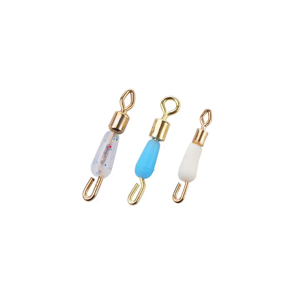 Aparejos de Metal de silicona de Color, engranaje de pesca de enlace rápido, gancho giratorio de línea de deriva, Conector de flotadores de pesca - imagen 3