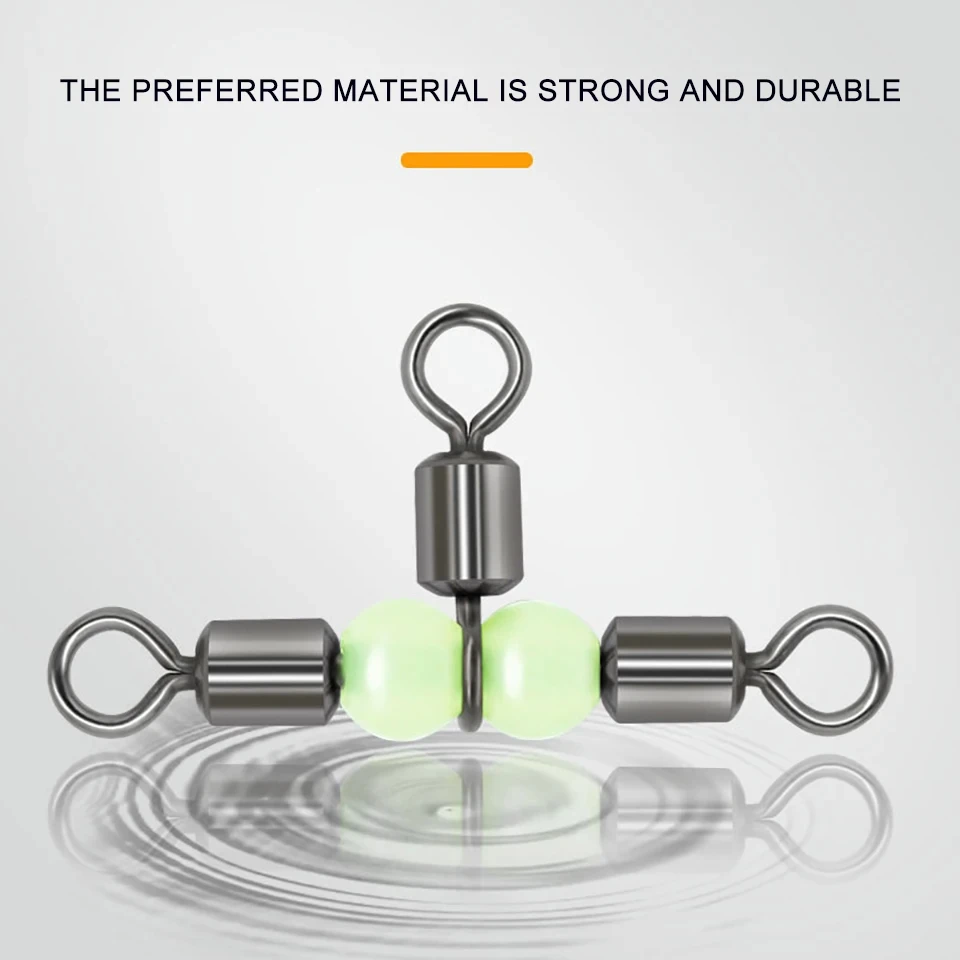 WALK FISH 10 unids/lote pesca rodante de tres puntas luminosa 8 formas en forma de T anillo de horquilla de equilibrio aparejos de pesca equipo accesorio - imagen 2