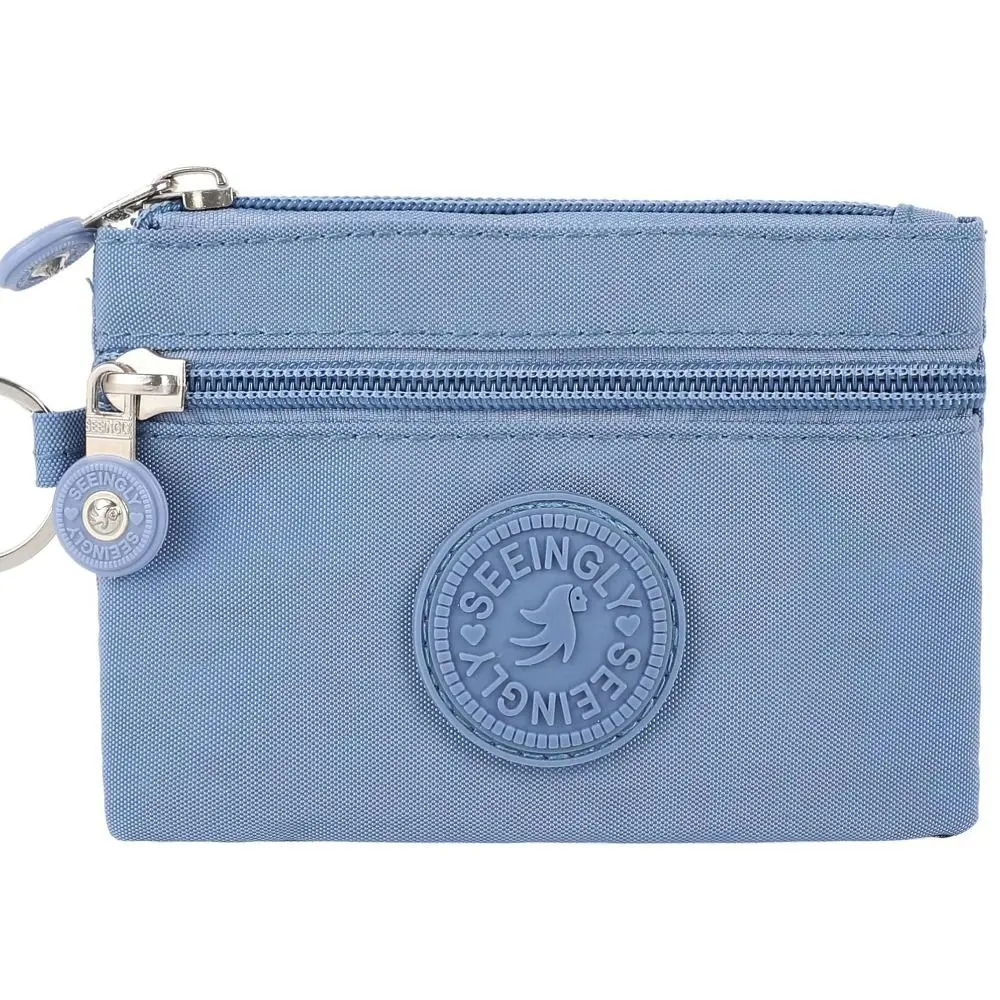 Monedero de lona duradero, resistente al agua, resistente al desgaste, tarjetero con llavero, billetera, monedero, hombre y mujer - imagen 2