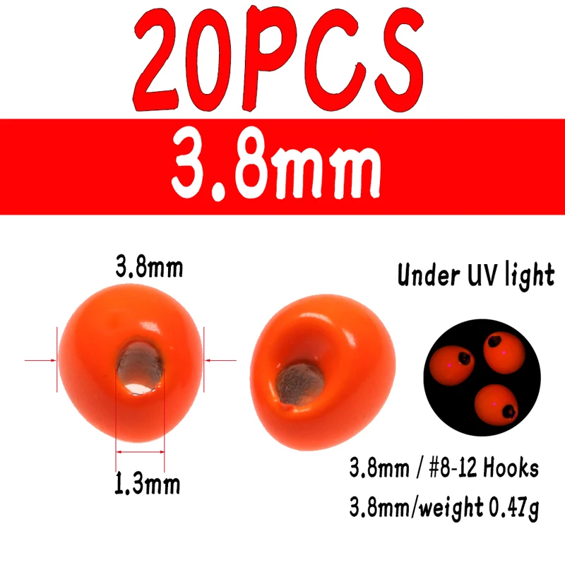 20pcs Orange 3o8mm
