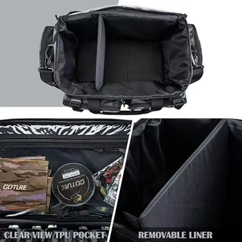 Goture Pro Angler bolsa de aparejos con capacidad para 8x3700 + 4x3600 bandejas resistente al agua organizador de equipo de pesca de agua salada 21,65 "regalo para hombres - imagen 4