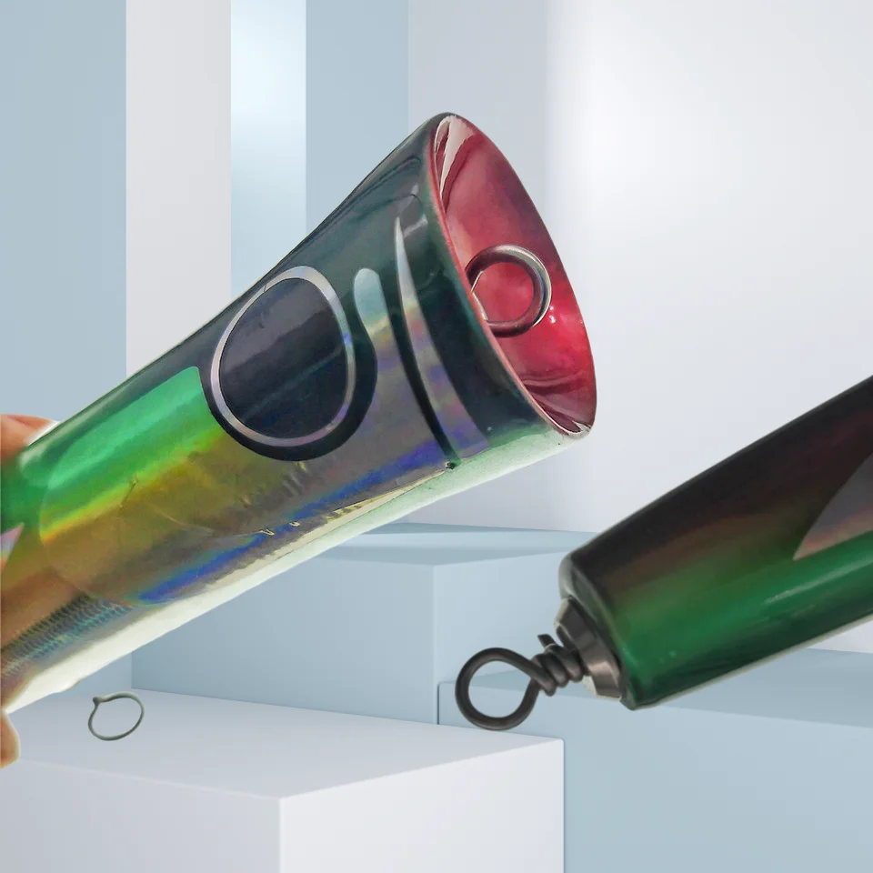 MUKUN Topwater 1 pieza 110g 22cm superficie Popper de madera señuelo de curricán pesca en barco cebo de carpintero Artificial señuelo para aparejos de pesca - imagen 4