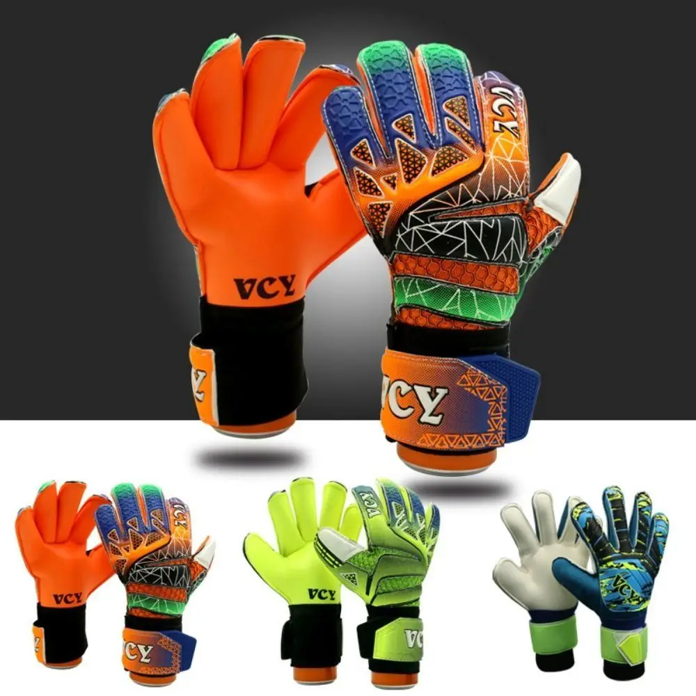 Guantes de portero de fútbol antideslizantes, resistentes al desgaste, impermeables, guantes de portero de fútbol, coloridos guantes de fútbol de látex transpirables - imagen 5