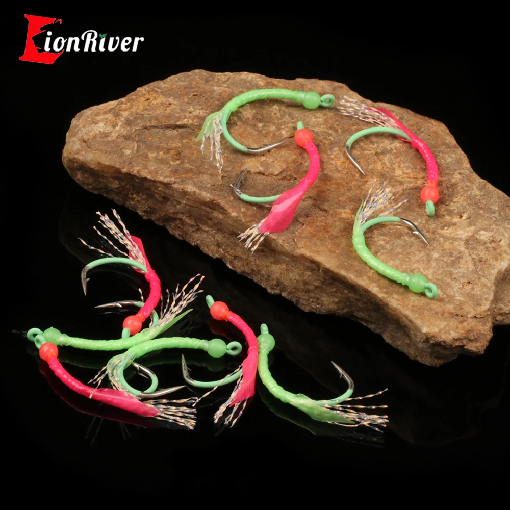 Lionriver Señuelos Sabiki Luminosos – Beadhead Agua Salada - imagen 5
