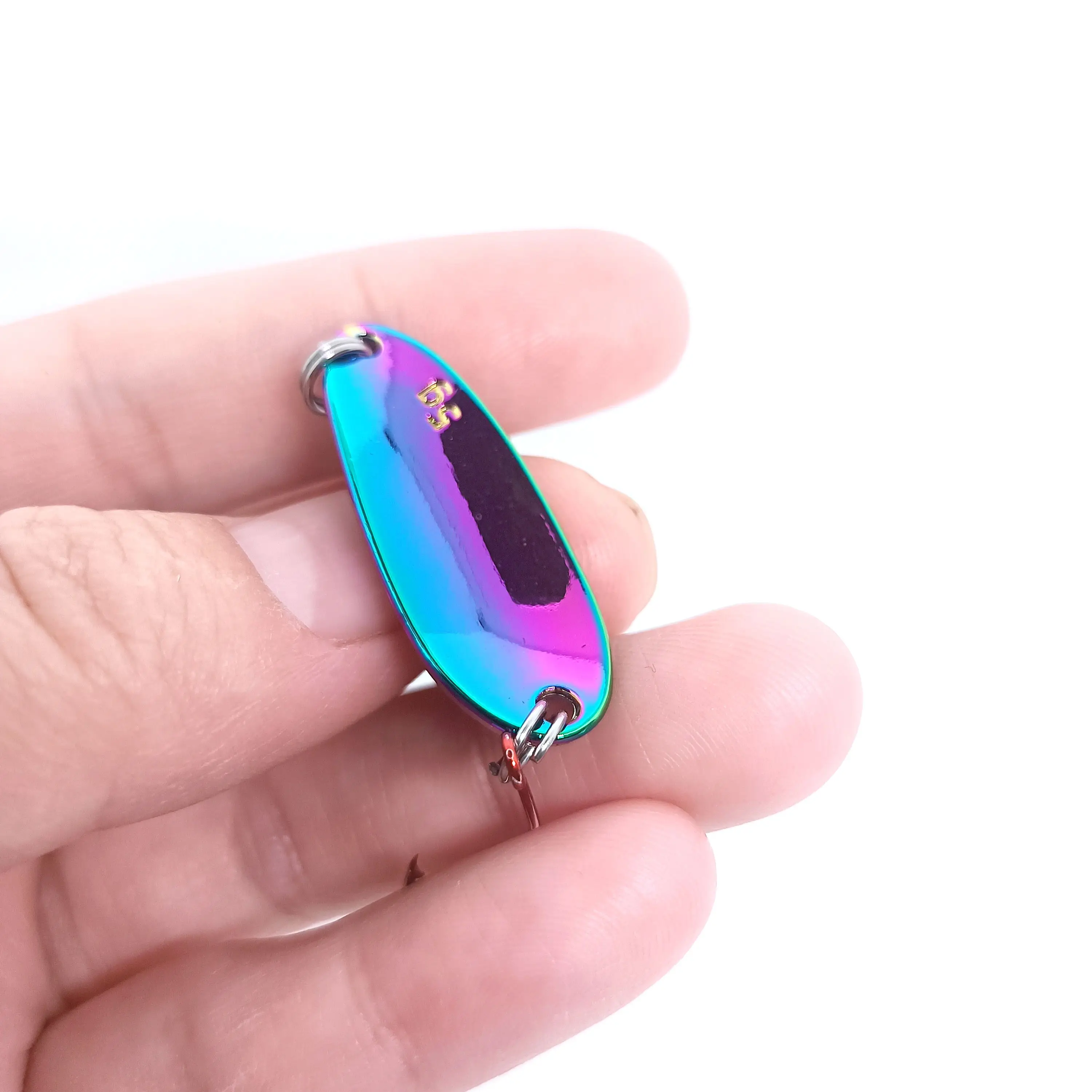 DUODUOYU-Señuelos de Pesca artificiales con un solo gancho, Señuelos de Pesca con cuchara de Metal, 2,5g/3,5g/5g, 1 piezas - imagen 5