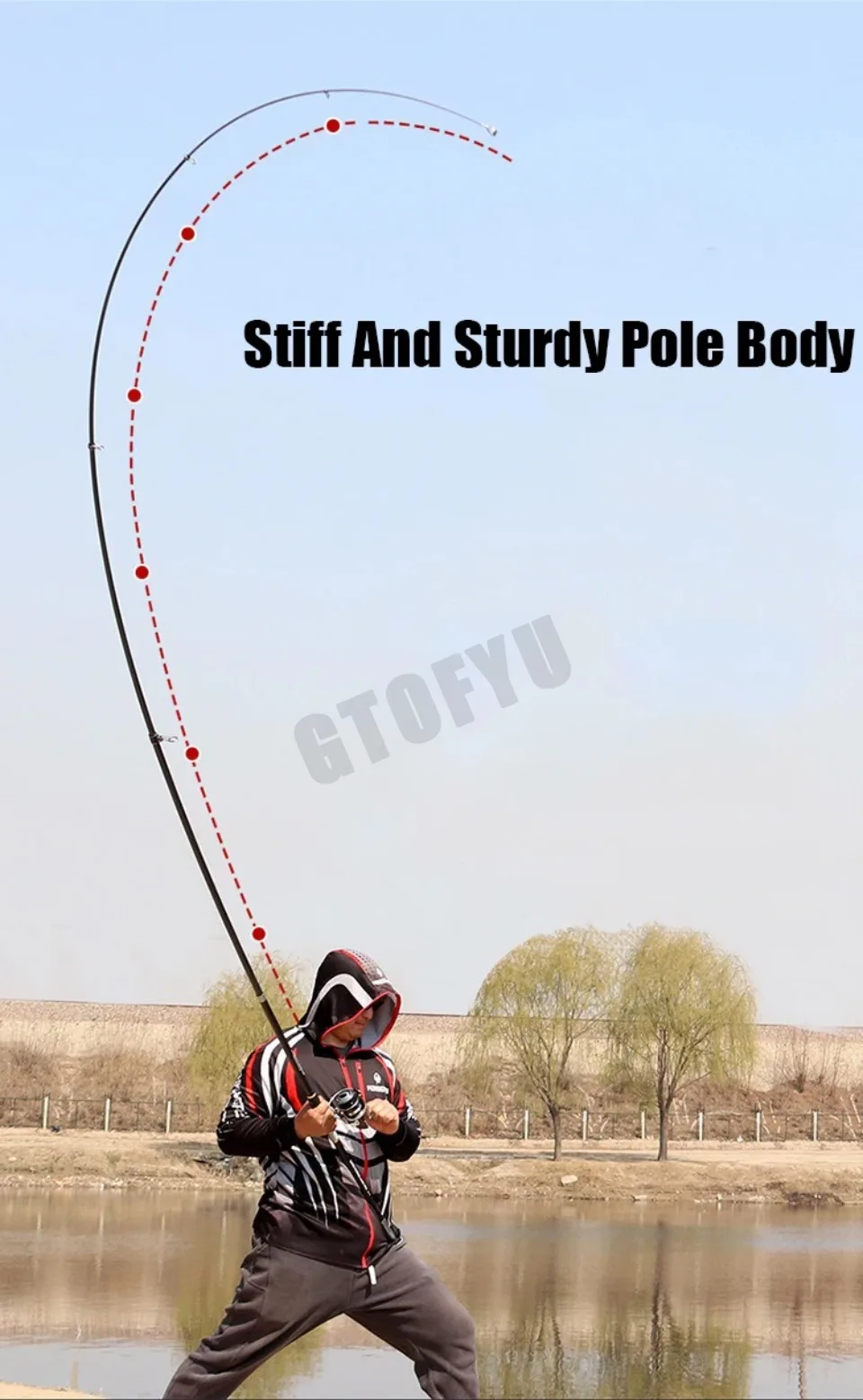 Experimente la emoción de la pesca con nuestro poste duradero y versátil