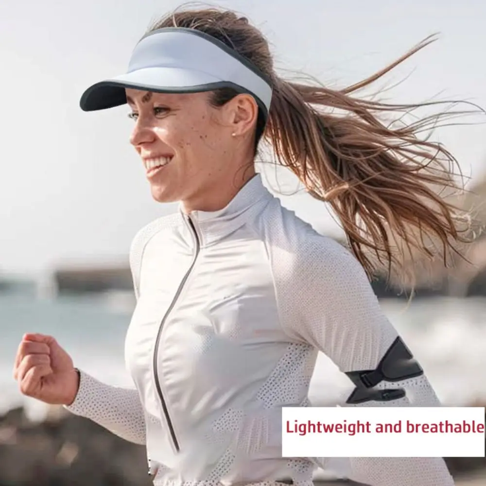 Nuevos sombreros transpirables con visera para el sol de verano, protección UV, gorra con protección solar de secado rápido, gorra de tenis sólida ajustable para hombres y mujeres - imagen 5